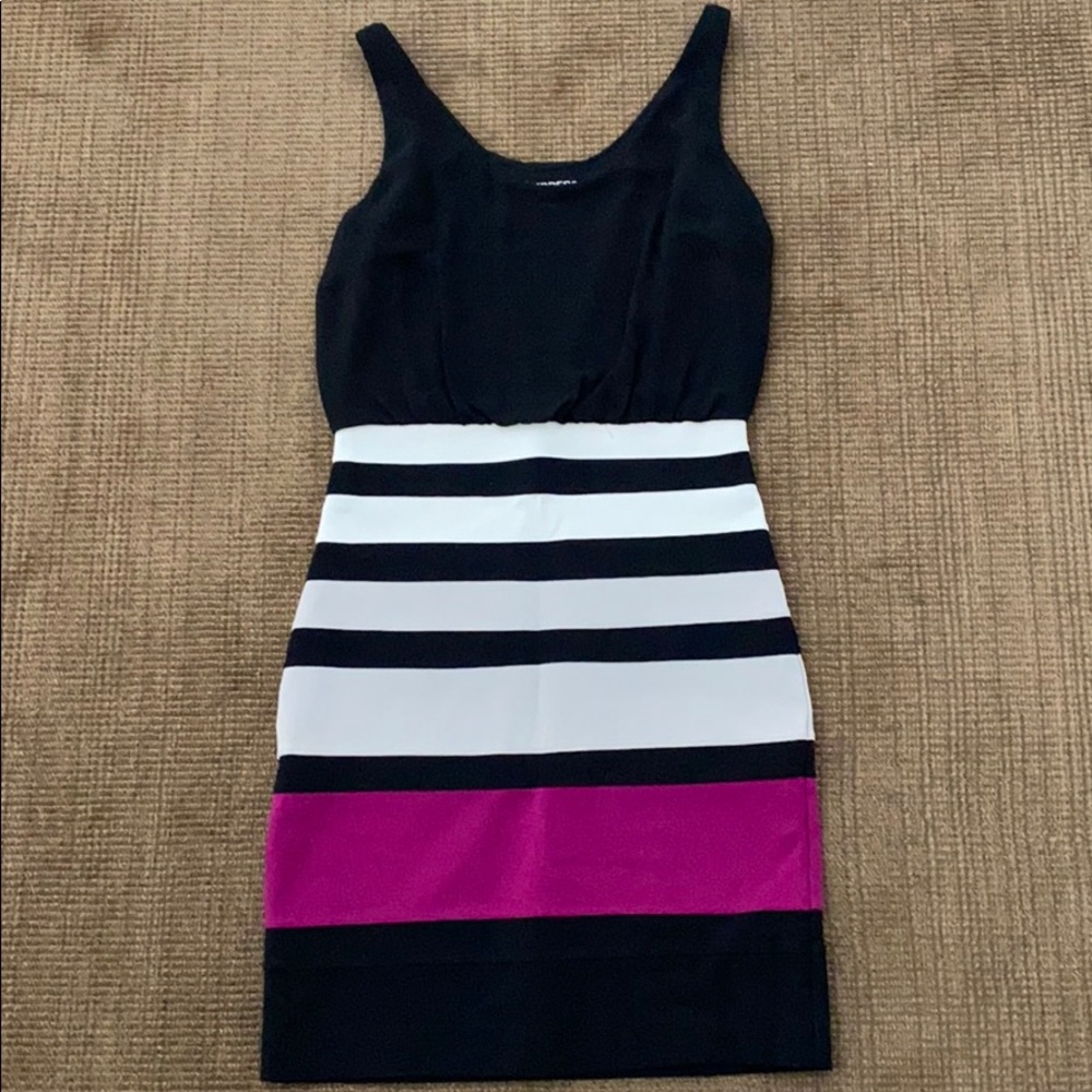 Express Stripped Bandage Dress